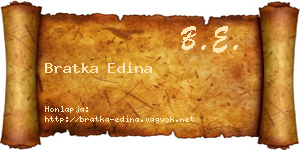 Bratka Edina névjegykártya